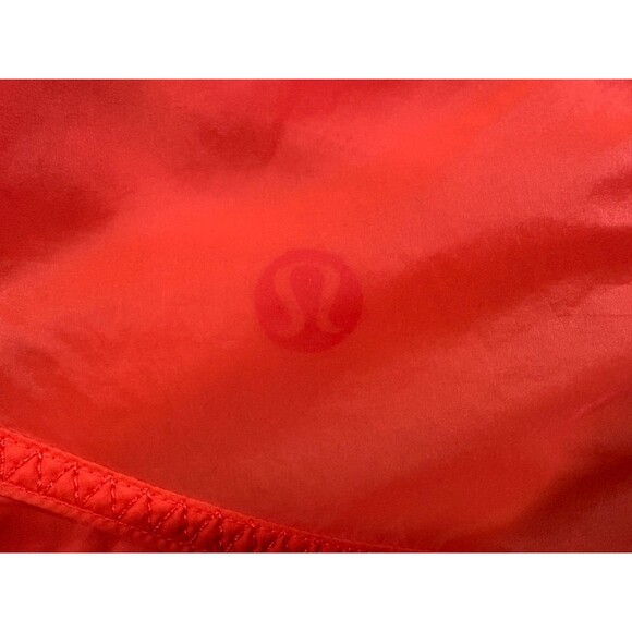 Lululemon Nothing to Hide Jacket Hot Orange Rain Jacket Zip Windbreaker Sz 6 - Picture 15 of 15
